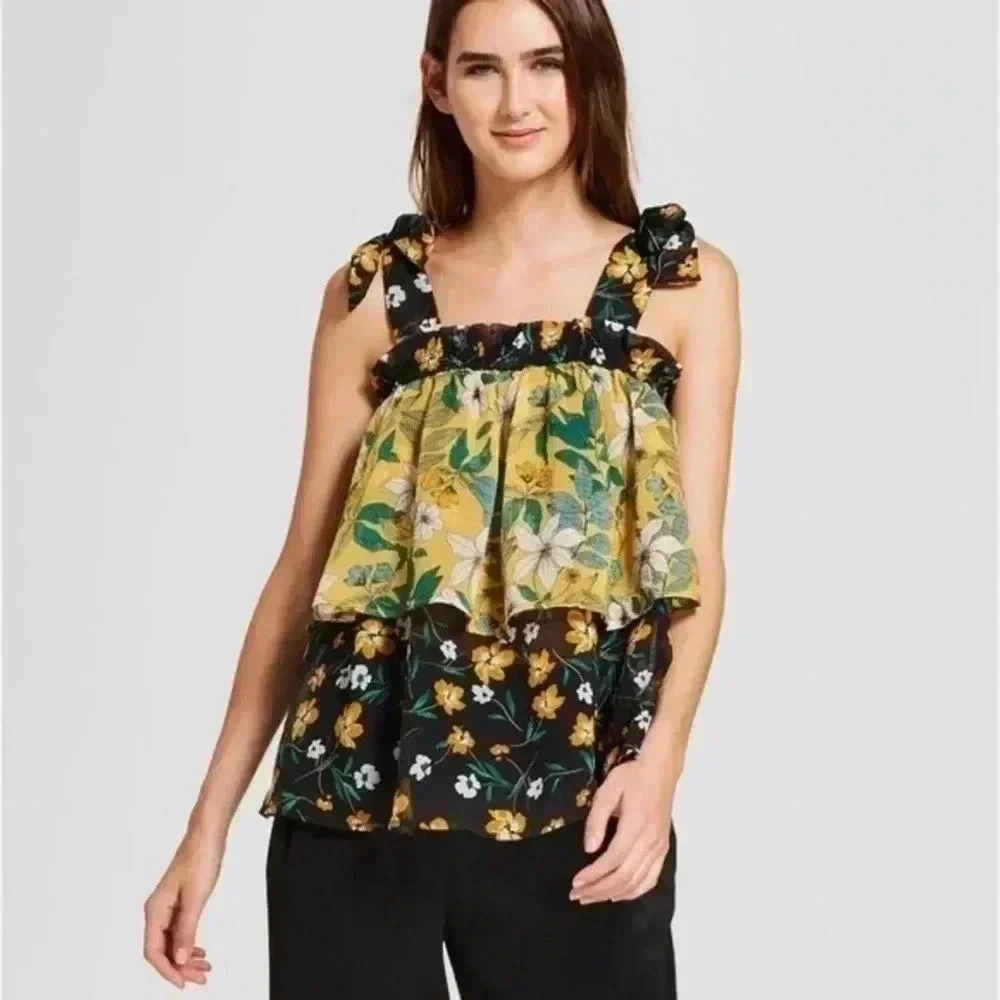 Who What Wear Floral Blouse